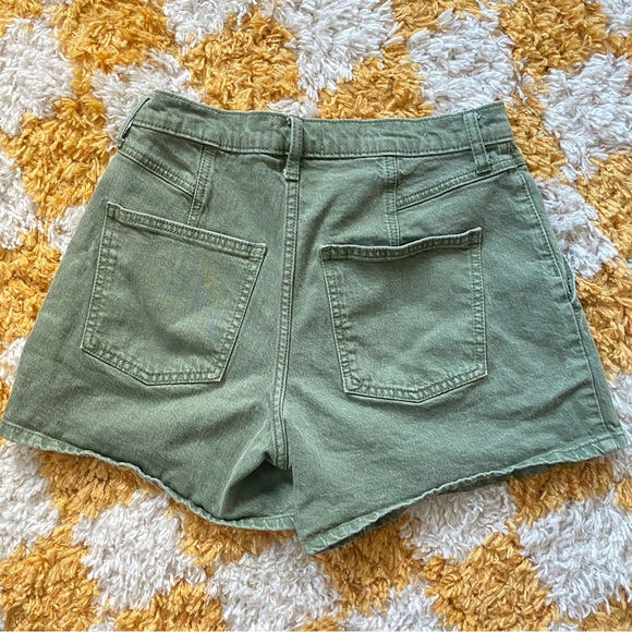 UNIVERSAL THREAD Green Denim High Rise Midi Short Size 4 - Picture 2 of 4